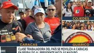 Trabajadores del edo. Mérida llegan a Caracas para la movilización en respaldo al Jefe de Estado