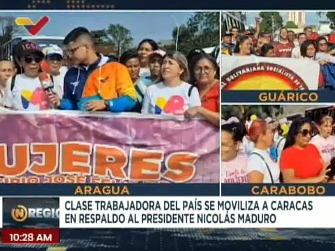 Aragua | Trabajadores de la clase obrera del país se movilizan a Caracas en respaldo al Pdte. Maduro