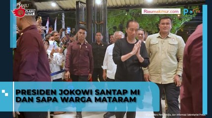Presiden Jokowi Santap Mi dan Sapa Warga Mataram