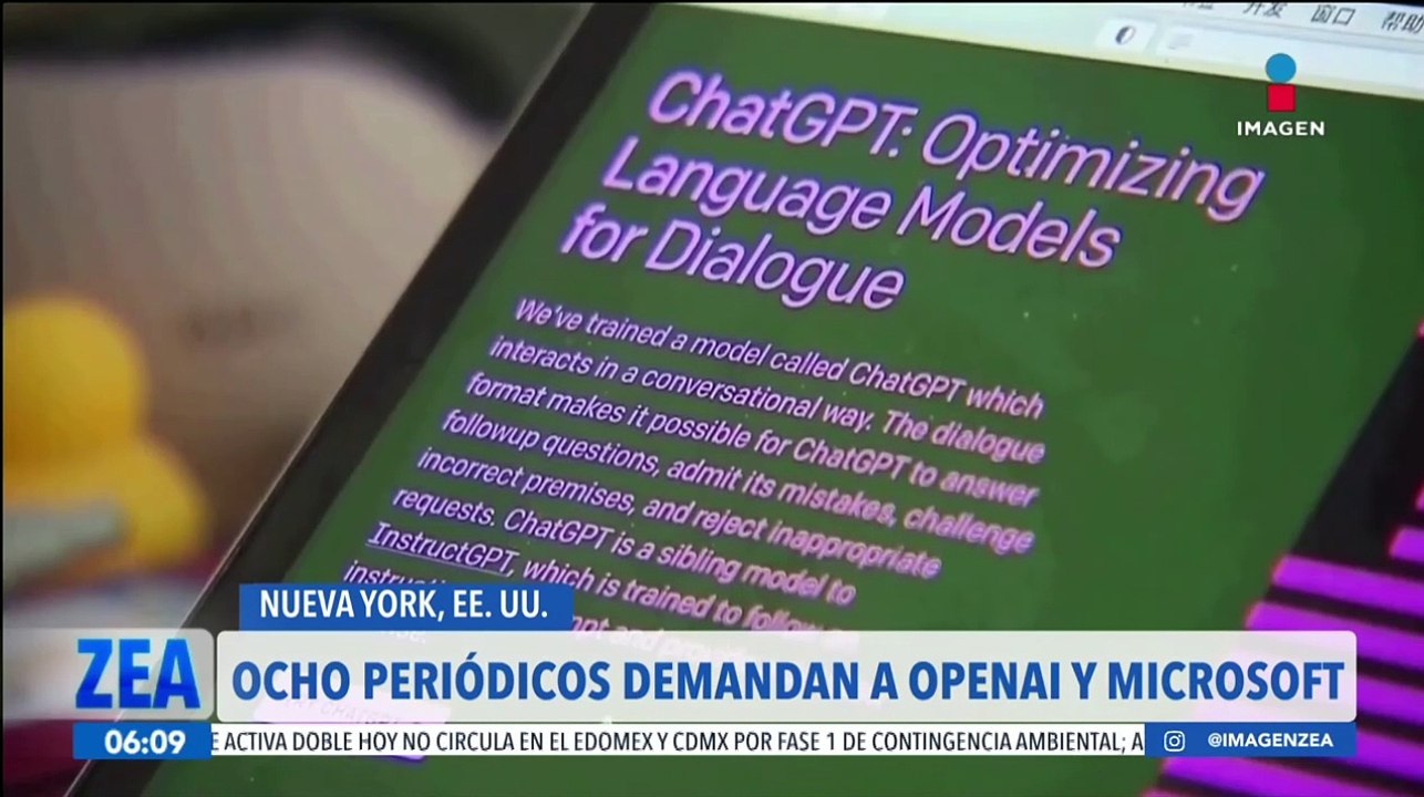 Periodicos de EE.UU. demandan a OpenAI y Microsoft por derechos de autor