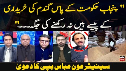 " Punjab Hukoomat Ke Paas Gandum Ki Kharidari Ke Paisay Hain Na Rakhnay Ki Jagah.  " Aon Abbas Buppi