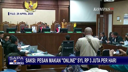 Pengeluaran SYL Pesan Makan 'Online' Rp 3 Juta per Hari, Saksi: Pakai Uang Dinas Kementan