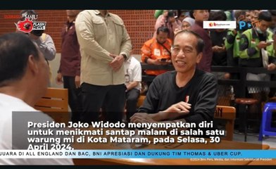 Presiden Jokowi Santap Mie di Mataram Disambut Antusias Warga