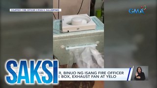 DIY air cooler, binuo ng isang fire officer gamit ang ice box, exhaust fan at yelo | Saksi