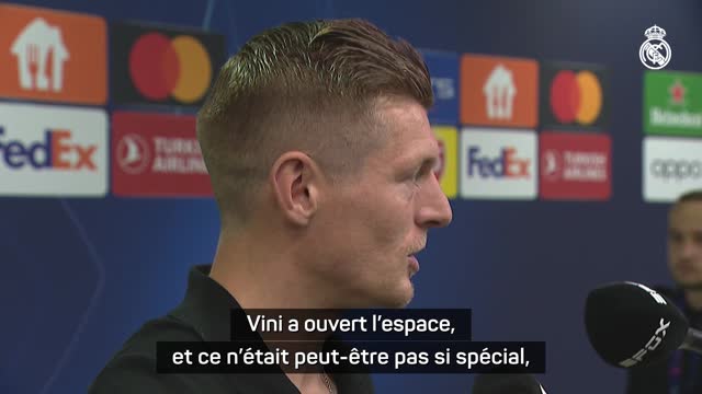 Real Madrid - Kroos estime que sa passe pour Vinícius "n'était peut-être pas si spécial"