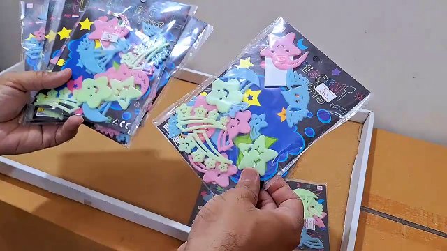 Unboxing and Review of Glow in The Dark Radium Stickers Assorted Theme
