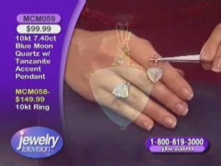 MCM058- Blue Moon Quartz and Tanzanite Ring