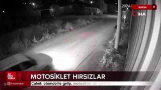 Bursa'da çalıntı otomobille gelip, motosiklet de çaldılar