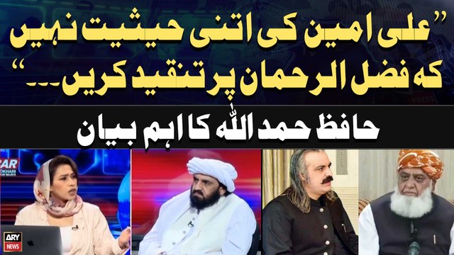 Ali Amin Gandapur Ki Itni Hasiyat Nahi Kay Fazal ur Rehman Par Tanqeed Karen , Hafiz Hamdullah
