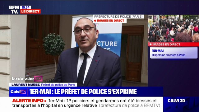 Manifestation du 1er-Mai à Paris: On a dénombré jusqu'à 600 éléments très radicaux, appartenant pour une grande partie d'entre eux à la mouvance d'ultragauche , indique Laurent Nuñez