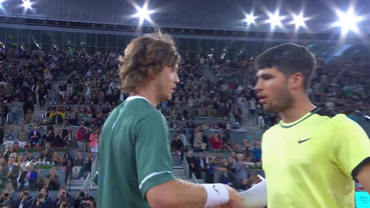 Madrid - Double tenant du titre, Alcaraz tombe face à Rublev