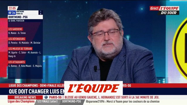 Quelles options pour Luis Enrique en 2e mi-temps ? - Foot - C1 - PSG