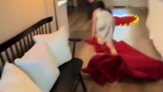 Girl Slips and Falls While Running Towards Fiance After He Proposes