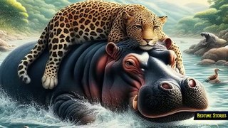 Bedtime stories | Stories for kids | The Cunning Leopard and the Clever Hippopotamus Adventure.