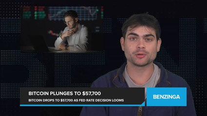 Bitcoin Plunges to $57,700 Amid Risk-Off Sentiment Ahead of Fed Rate Decision