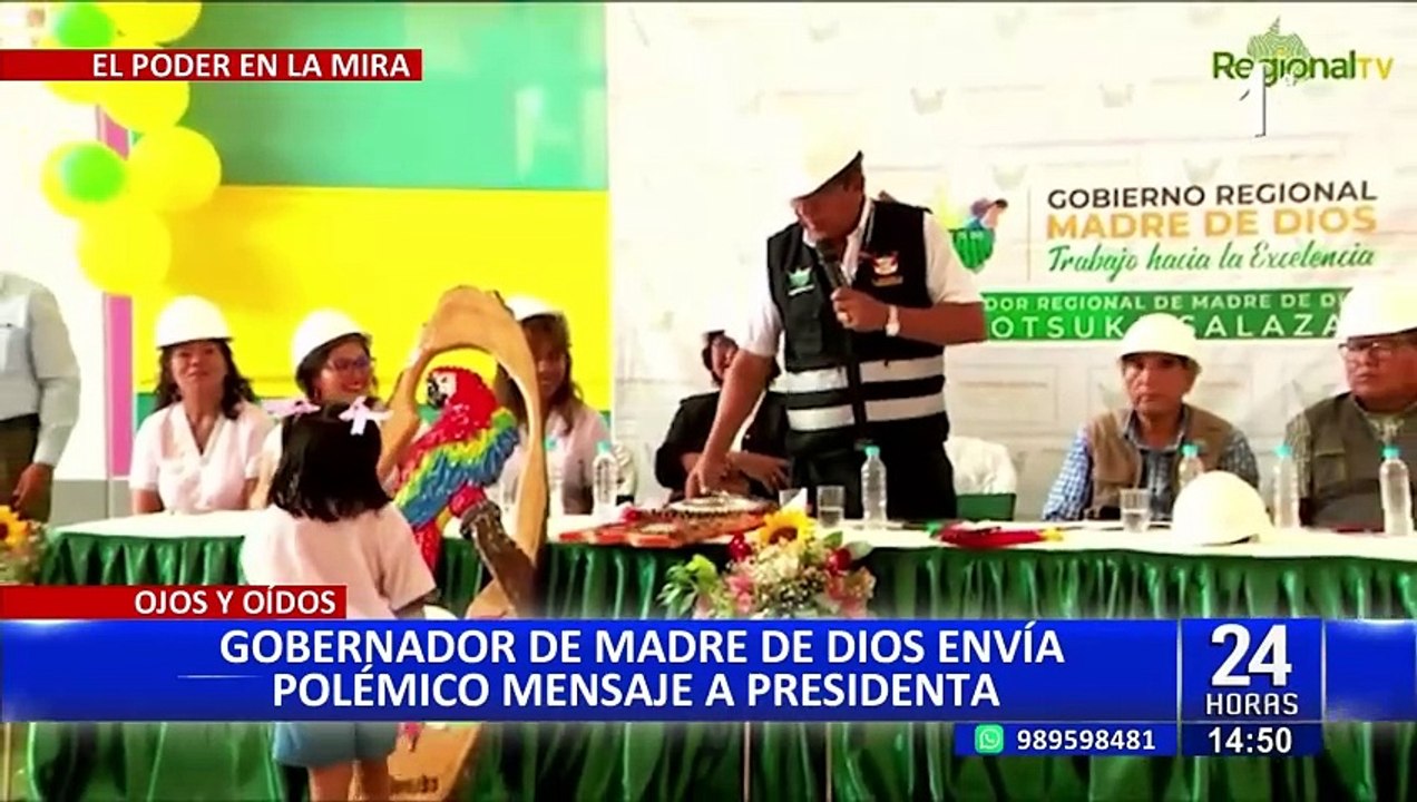 "Qué chistosa, yo no le creo". Gobernador de Madre de Dios sobre relojes de lujo de Dina Boluarte