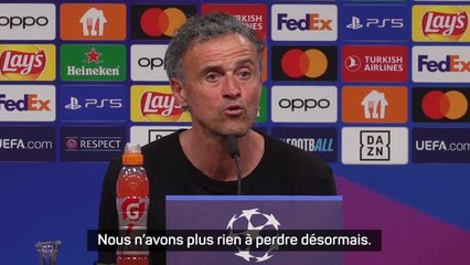 PSG - Luis Enrique : "Nous n'avons plus rien à perdre désormais"