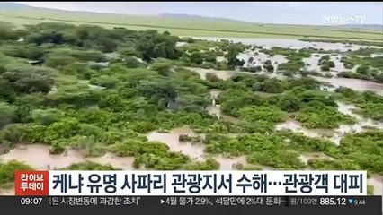 케냐 유명 사파리 관광지 폭우로 침수…관광객 대피