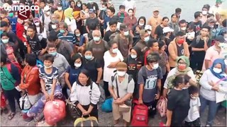 Dampak Erupsi Gunung Ruang, TNI AL Evakuasi 330 Pengungsi di Pulau Tagulandang