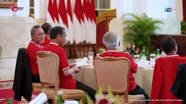 Momen Presiden Jokowi Saksikan Pertandingan Indonesia VS Uzbekistan di Istana Negara