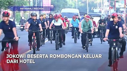 Download Video: Potret Jokowi Gowes Sepeda Bambu Saat Olahraga Pagi di Mataram