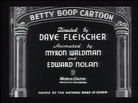 Betty Boop (1935) Stop That Noise, animated cartoon character designed by Grim Natwick at the request of Max Fleischer.