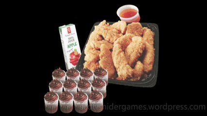 Cupcakes and Chicken Strips Platter: 3D Video #1 (05-02-2024)