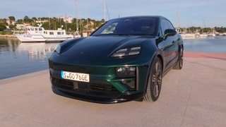The new Porsche Macan Turbo Design Preview in Racing Green