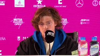 Tennis - Madrid 2024 - Andrey Rublev : “I’m happy with what I did, it feels good !”