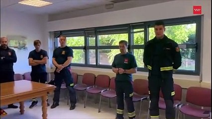 Los Bomberos de la Comunidad de Madrid rinden homenaje al compañero fallecido