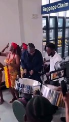 Burna Boy Wows Fans in Guyana with Live Performance at Airport 🎶