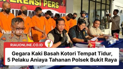 Gegara Kaki Basah Kotori Tempat Tidur, 5 Pelaku Aniaya Tahanan Polsek Bukit Raya