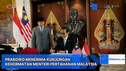 Prabowo Subianto menerima kunjungan kehormatan Menteri Pertahanan Malaysia Yang Mulia Dato’ Seri Mohamed Khaled Nordin