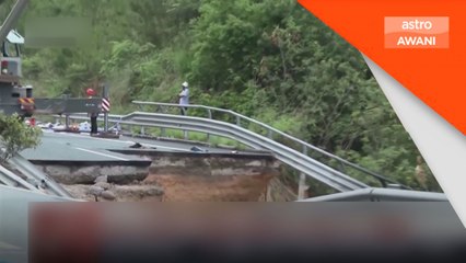 Angka kematian lebuh raya runtuh di China meningkat kepada 36