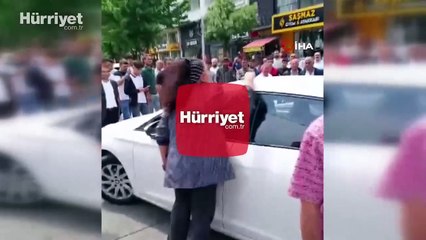 Kazaya karışan kadın çevredekilere hakaret edip 'trafik dersi' verdi