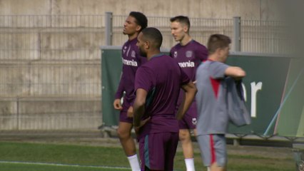 Bayer Leverkusen train ahead of UEL semi-final with Olympiakos
