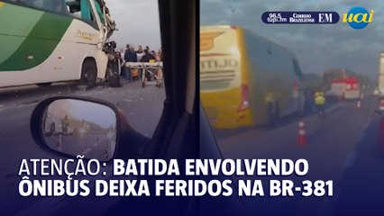Acidente com ônibus deixa feridos na BR-381