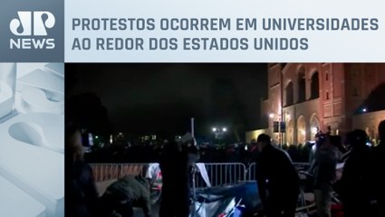Polícia entra em confronto com manifestantes pró-Palestina nos EUA