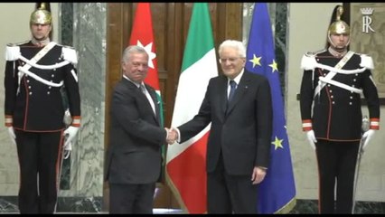 Mattarella riceve al Quirinale il re Abdullah II di Giordania