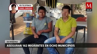 Detienen 162 migrantes en 8 municipios de Veracruz
