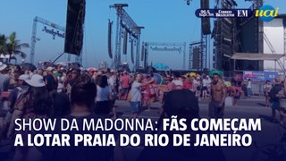 Madonna no Rio: fãs começam a lotar a praia de Copacabana para receber cantora