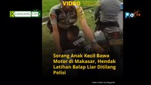 Video Viral, Seorang Anak Bawa Motor di Tilang Polisi Makasar