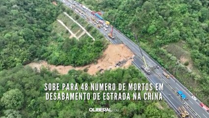 Sobe para 48 número de mortos em desabamento de estrada na China
