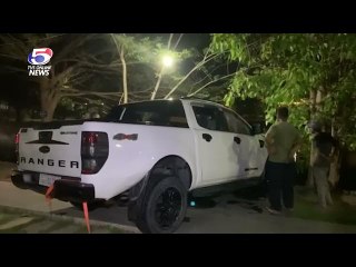 រថយន្ត Ford Ranger បើក បុ..ក ស្រ្តីម្នាក់ហើយរេចង្កូតធ្លាក់ចូលក្នុងទឹកស្រះវត្តកោះក្របី