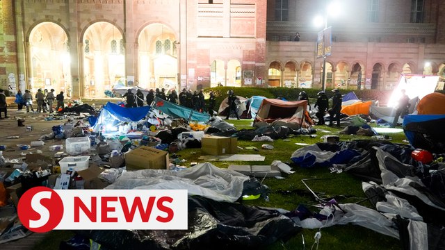 Hundreds of protesters detained at pro-Palestinian encampment across US colleges