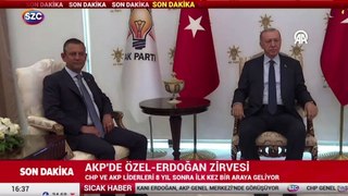 Cumhurbaşkanı Erdoğan ile Özgür Özel AKP Genel Merkezi'nde görüşüyor