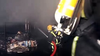 الدفاع المدني يتعامل مع حريق في بلعما