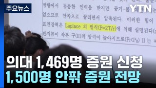 의대 1,469명 증원 신청...최종 1,500명 안팎 될 듯 / YTN