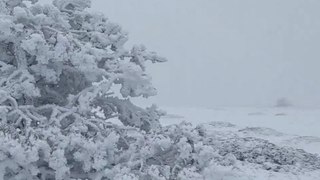 Nieve y sensación térmica de -15 grados en las cumbres de Duruelo