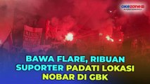 Ribuan Suporter Timnas Mulai Padati Lokasi Nobar di GBK, Disambut Flare dan Yel-Yel